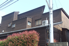西北側からの外壁構成